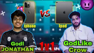 Iphone vs Ipad ft. Jonathan and Godl Crow 😈 1v1 Tdm intense Fight