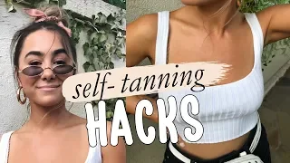 SELF TANNING HACKS! TIPS & TRICKS | Julia Havens