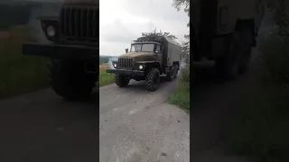 URAL 4320 shelter on the road