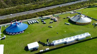 Festival tents at Waterhall, Brighton | 4K Drone