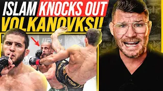 BISPING reacts: Islam Makhachev KNOCKS OUT Alexander Volkanovski | UFC 294 Instant Reaction