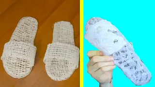 Making a Creative DIY SHOE out of HOT GLUE Life hack! by 5-Minute Crafts