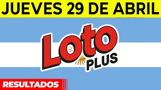 Resultados del sorteo Loto Plus del Jueves 29 de Abril del 2021