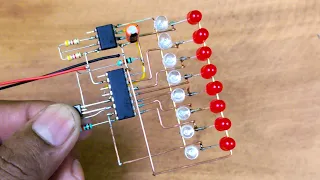 Amazing LED Chaser Circuit , LED Chaser Using 555 and 74HC595 IC#saelectric