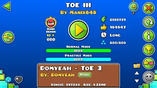 Geometry Dash | TOE III by Manix648 100% [Hard Demon]