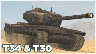 T34 & T30 • WoT Blitz Gameplay