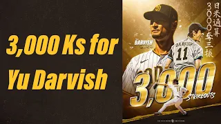 3,000 Career Strikeouts for Yu Darvish from Japan to USA | ダルビッシュ・日米通算3000奪三振