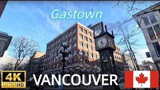 [4K] Gastown Steam Clock | Downtown Vancouver Canada City Walk From Canada Place | Immersive Sounds