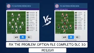PES 2019 | Fix the problem ,OPTION FILE COMPLETO DLC 3.0 |Tutorial-PS4,100%