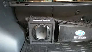 Alpine SWE 815 subwoofer aktif bas montajı uygulaması Hyundai tucson