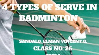 4 types of serve in badminton