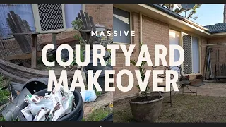 From giant mess to an open courtyard full of potential