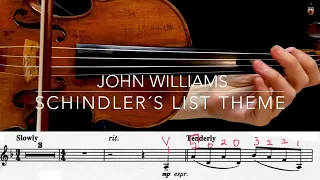 Schindler's List Theme by John Williams (with Score)