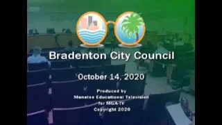 Bradenton City Council Meeting, October 14, 2020