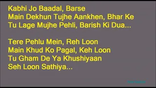 Kabhi Jo Badal Barse (Karaoke) Arijit Singh