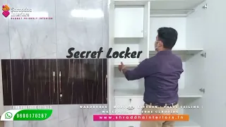 How to keep secret locker in wardrobe | Shraddha Interiors | Locker