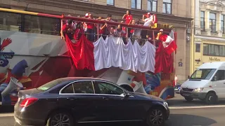 Worldcup 2018. St. Petersburg. Fans in the streets.