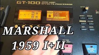 BOSS GT100 - Marshall 1959 I+II - Montando Patch - Passo a Passo