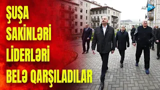 Prezident İlham Əliyev və Lukaşenko Şuşada: sakinlərlə liderlərin səmimi salamlaşması