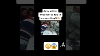 Army soldier embarrasses Iraqi in arm-wrestling 🇺🇸💪 #shorts #respect
