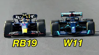 Red Bull F1 2023 vs The Faster Lewis Hamilton Mercedes F1 W11- Hungary GP