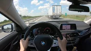 BMW 730D STOCK POV 0-250 KMH on AUTOBAHN