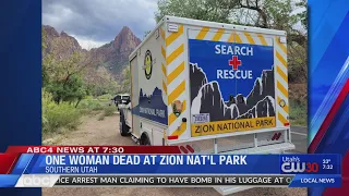 One woman dead at Zion National Park