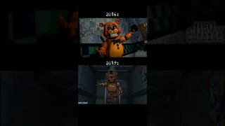 Five more nights 2016 vs 2019 edit #fnaf #fnaf2 #fnafedit #fivemorenights #shorts