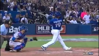 Take a look at Jose Bautista's epic bat flip after his 3-run homer gave Blue Jays lead