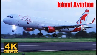 (4K) Air Canada Rouge A321 / British AIrways 777-200 / Challenger 300 Action @ St. Kitts Airport