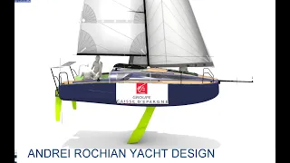 6.5m Race scow hull Sail Yacht  Design Andrei Rochian 2022