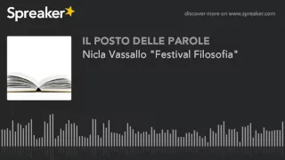 Nicla Vassallo "Festival Filosofia"