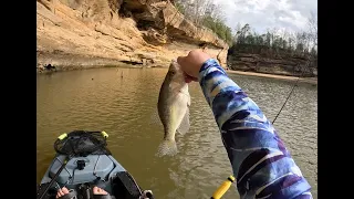 Figuring Out The Crappie Bite In Cold Spring Water-Kayak Fishing a Beautiful Lake in Kentucky!