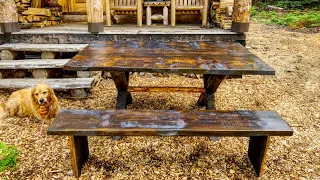 Making a Dining Table and Bench from a Pine Tree