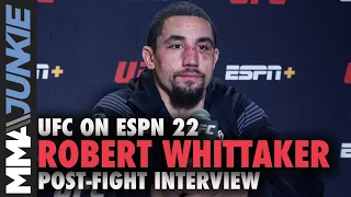 Robert Whittaker praises Kelvin Gastelum for his toughness, 'he made it a war.' | UFC on ESPN 22