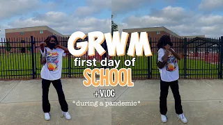 GRWM: FIRST DAY OF SCHOOL + VLOG 2020-2021 *junior year*| back to school grwm during A PANDEMIC