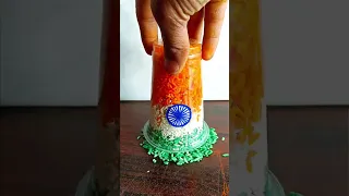 I made the flag of india with rice#short#trending # reverse#viral🇮🇳