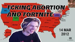 xQc reacts to Top Trending Google Searches in Every US State Throughout the 2010s by V1 Analytics