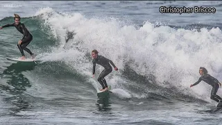 Surf's up! Huge waves hit Windansea Beach