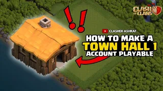 How to make a Townhall 1 base PLAYABLE | Clasher Ashraf | CLASH OF CLANS |