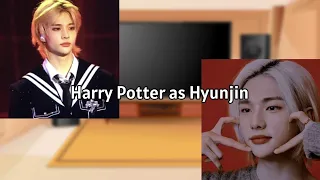 Characters Harry Potter react to Harry Potter as Hyunjin (AU DESCRIPTION)