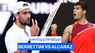 Berrettini Fights Off An Incredible Comeback From 18 Year Old Carlos Alcaraz | Eurosport Tennis