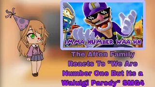 Afton Family Reacts To SMG4: "We Are Number One But It's a Waluigi Parody" || Gacha club ||