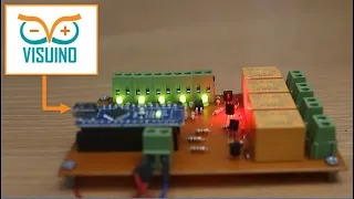 Programming Arduino Mini PLC  With Visuino