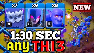 TH13 Yeti Bowler Witch Attack With 10 Zap Spell | Best TH13 Attack Strategy in Clash of Clans