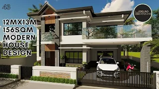 12m x 13m Modern House Design - #smallhousedesignideas ,#home ,#tinyhomeliving #tinyhomeliving