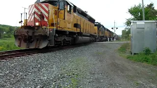 ITHACA CENTRAL RR ITHR101 PASSING BY HIGH SCHOOL RR CROSSING IN SPOENCER NY HEADING TO ITHACA YARD