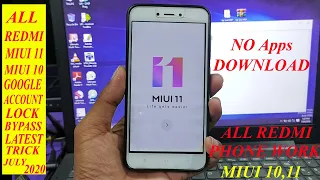 REDMI MI 5A FRP UNLOCK/ GOOGLE ACCOUNT REMOVE [WITHOUT PC]Miui11/Miui10