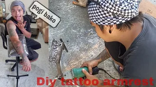 How to make a diy tattoo armrest at home  x from scrap metal ( paano gumawa ng armrest )