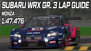 [Gran Turismo 7] Daily Race Lap Guide - Monza - Subaru WRX Gr. 3 (v1.13)